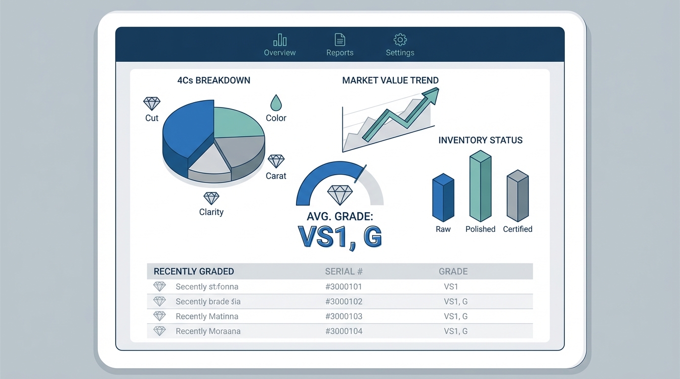 Diamond grading analytics dashboard
