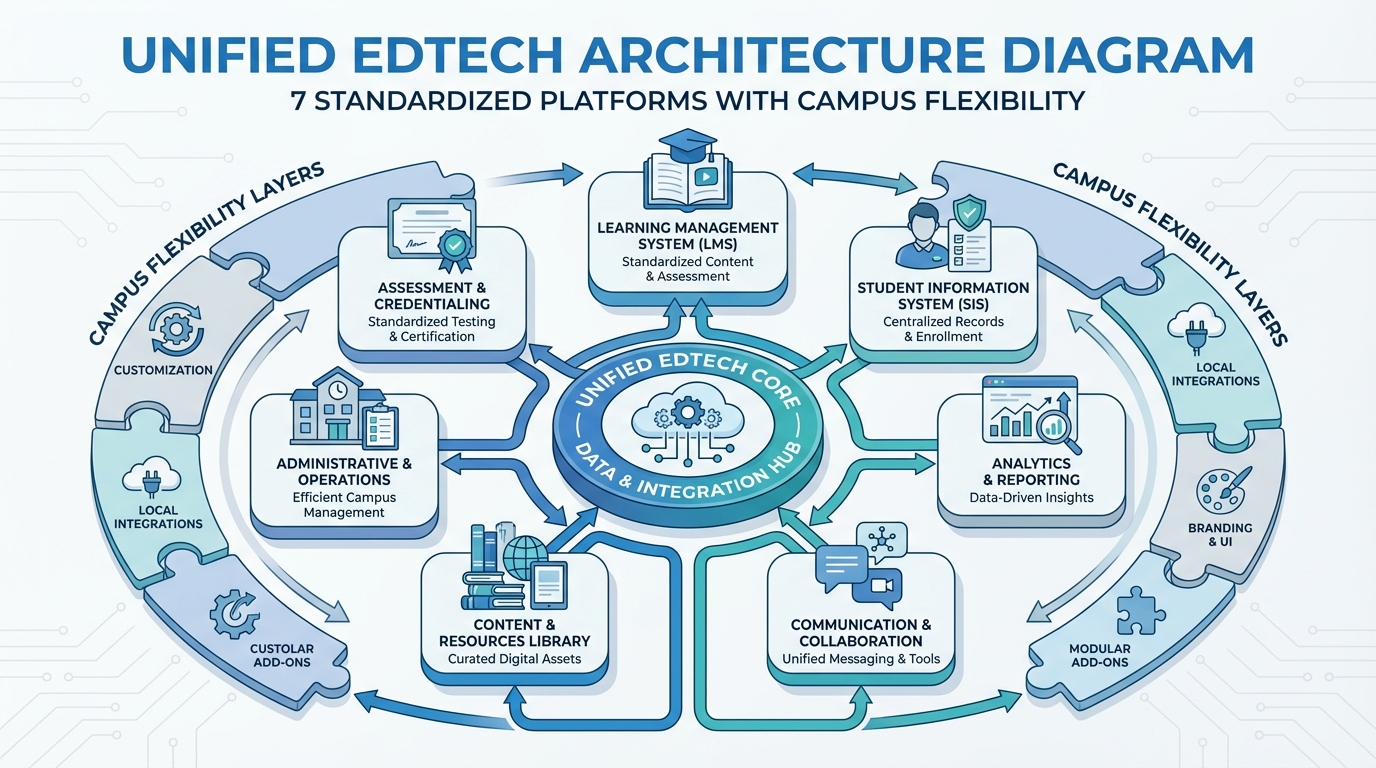 Unified EdTech architecture diagram