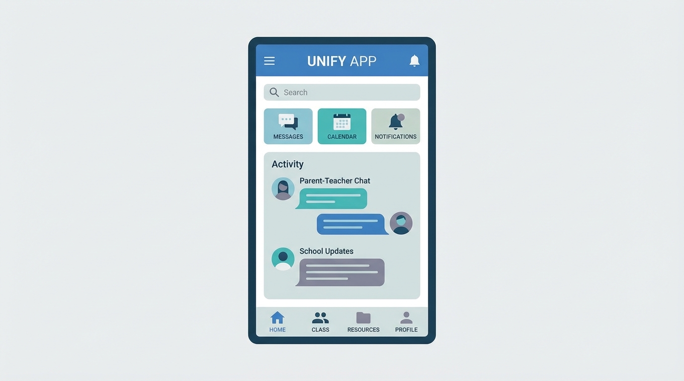 Unified parent communication app interface