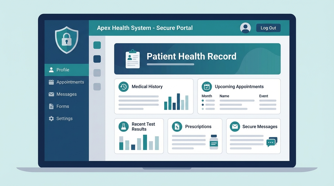 Modern healthcare website homepage