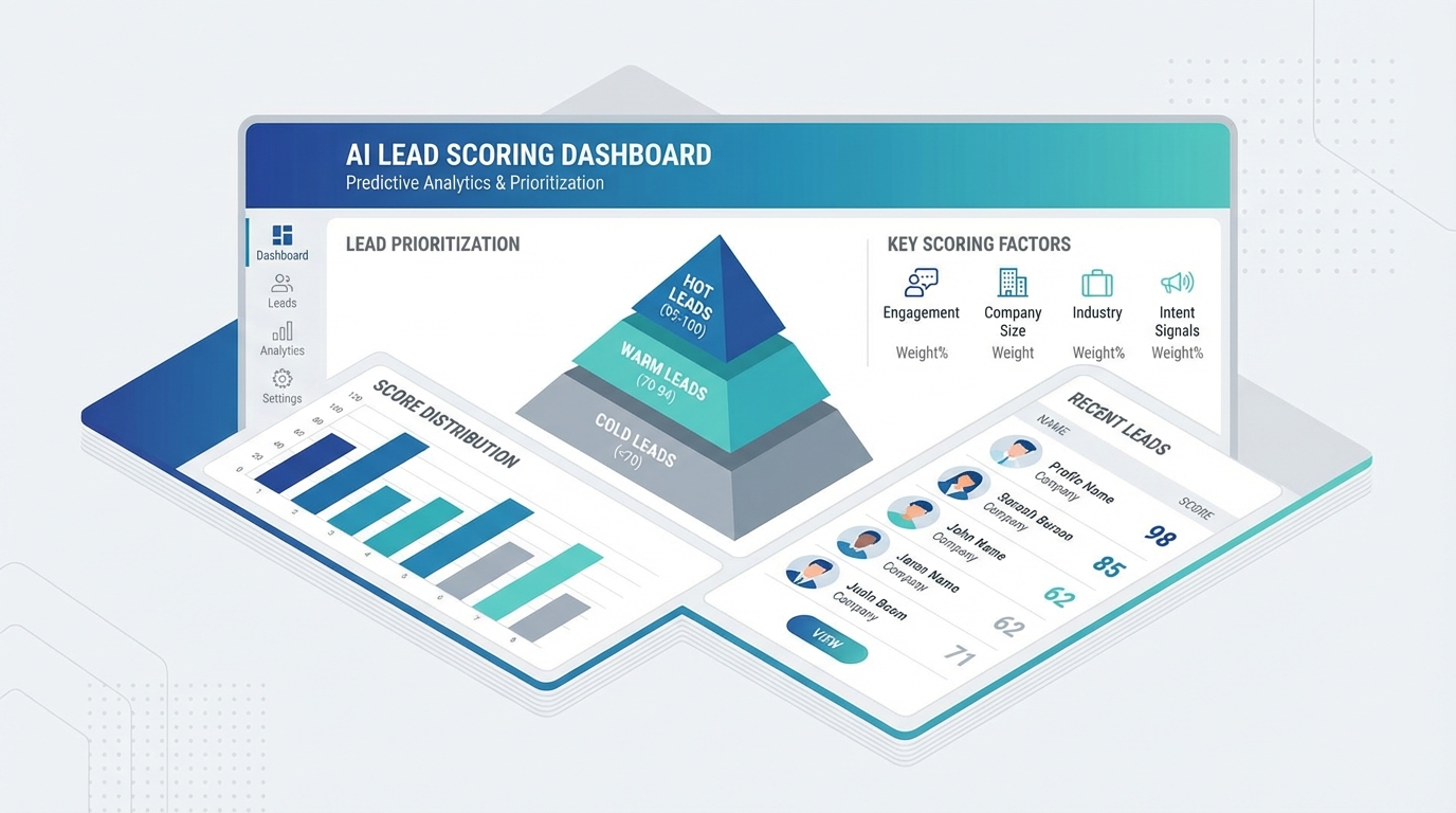 AI lead scoring dashboard