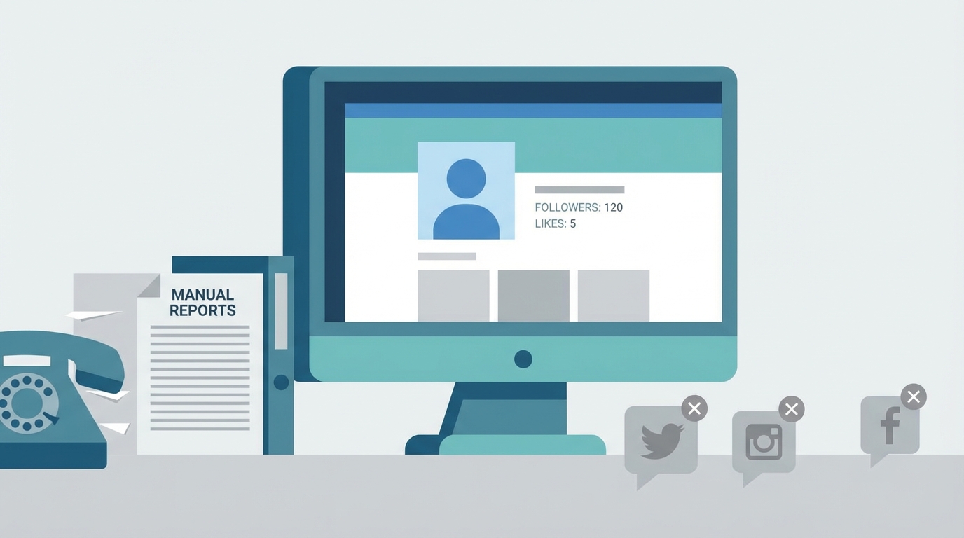 Basic social media presence before digital transformation